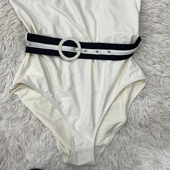 SOLID & STRIPED Nina Belted Swimsuit cream - Picture 6 of 12
